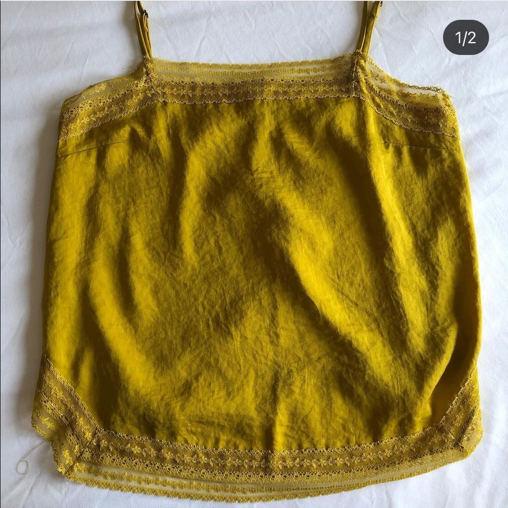 Abercrombie and Fitch silky yellow tank